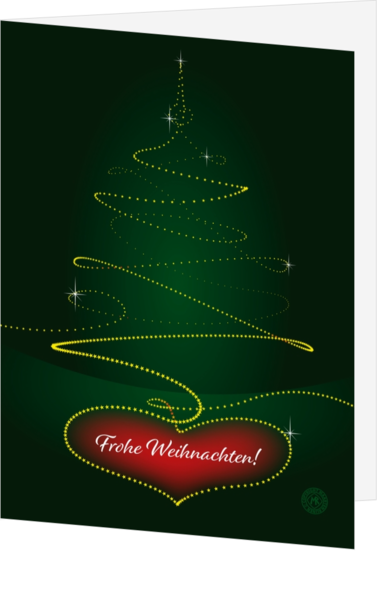 Doppelkarte für Weihnachten und die Feiertage.